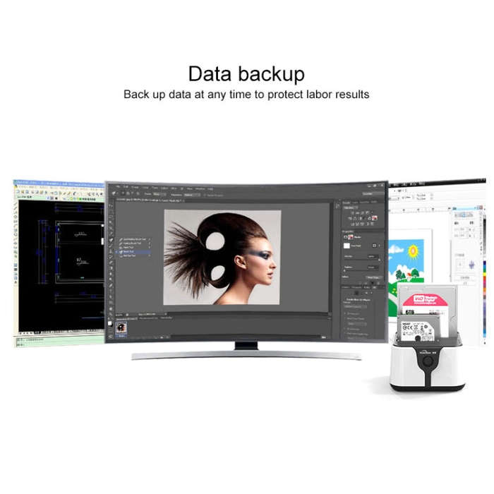 Blueendless 2.5 / 3.5 inch SATA USB 3.0 2 Bay Hard Drive Dock (US Plug)