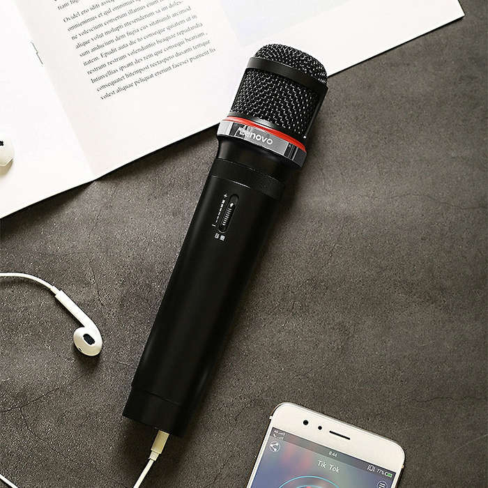 Original Lenovo UM20-U K Song Wireless Digital Microphone Live Recording Equipment with Wireless ...