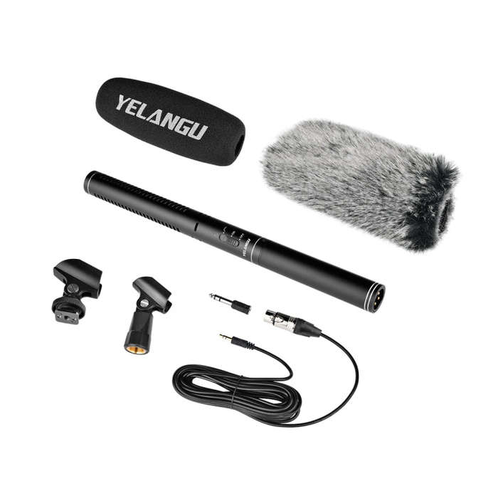 YELANGU YLG9933A MIC07 Professional Interview Condenser Video Shotgun Microphone with 6.5mm Audio...