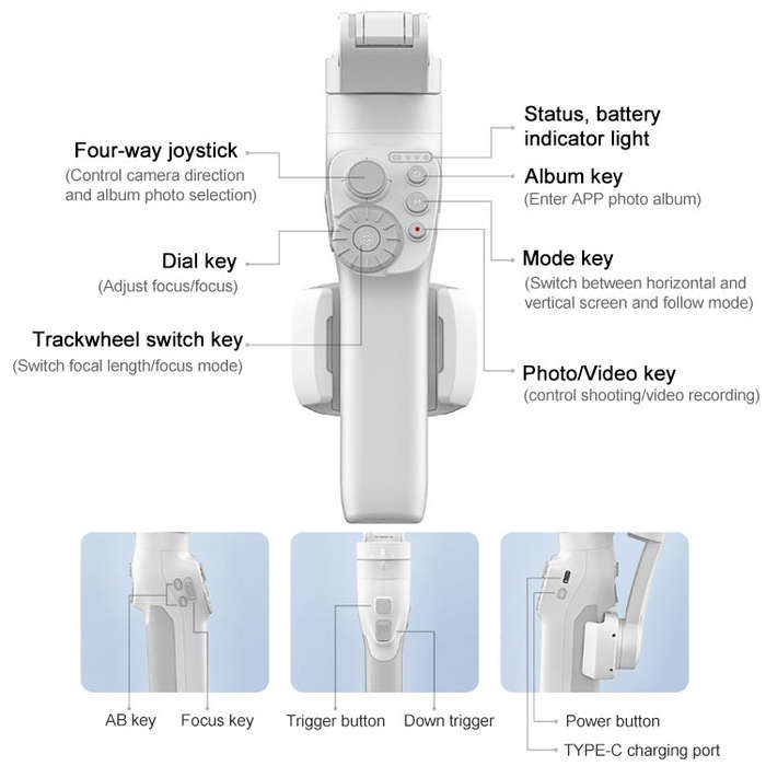 FEIYUTECH Vimble 3 SE Handheld Stabilizer Smart Three-Axis Follow-Up Anti-Shake Gimbal
