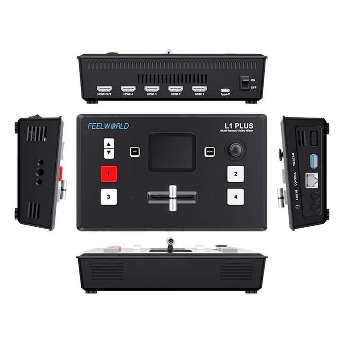 FEELWORLD L1 PLUS Multi-camera Video Mixer Switcher Touch Screen PTZ Control USB3.0 Fast Streamin...