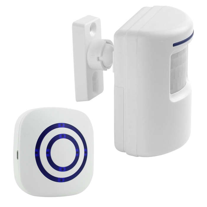 FY-0256 2 in 1 PIR Infrared Sensors (Transmitter + Receiver) Wireless Doorbell Alarm Detector for...