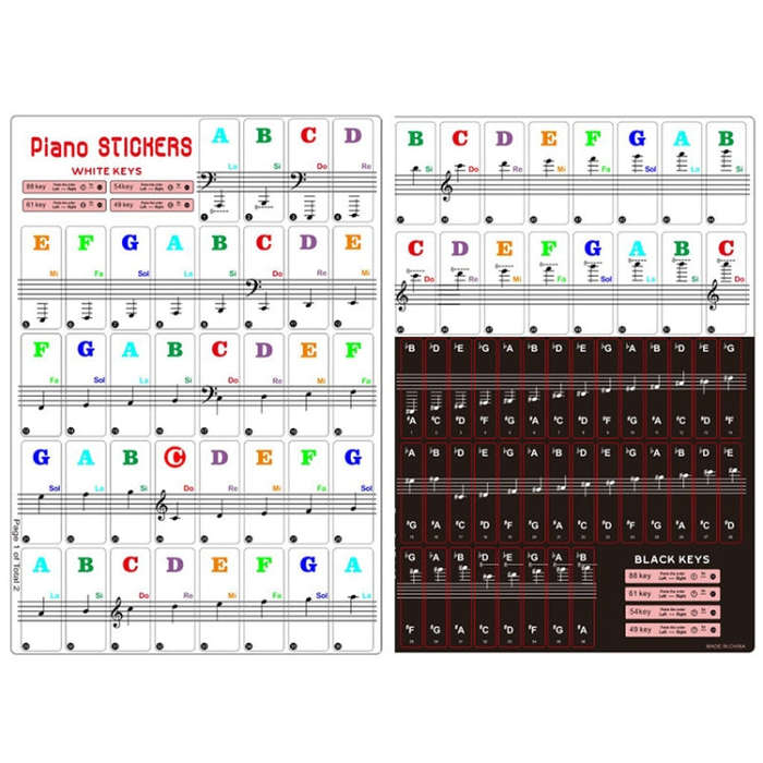 2 PCS 88 / 61 / 54 / 49 Keys Piano Electronic Organ Keyboard Hand Roll Piano Notation Musical Sca...