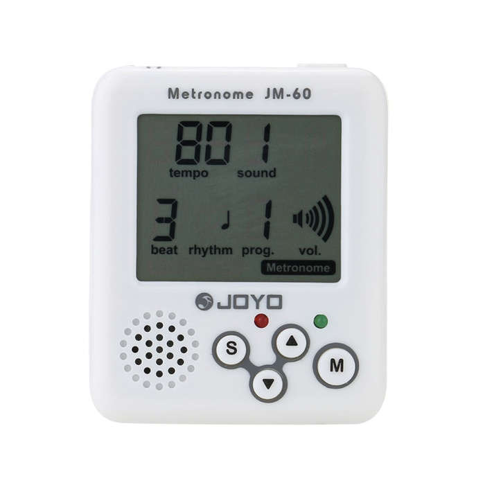 JOYO JM-60 Mini Portable Rechargeable Clip-on Electronic Digital Metronome Tone Generator Tuner f...