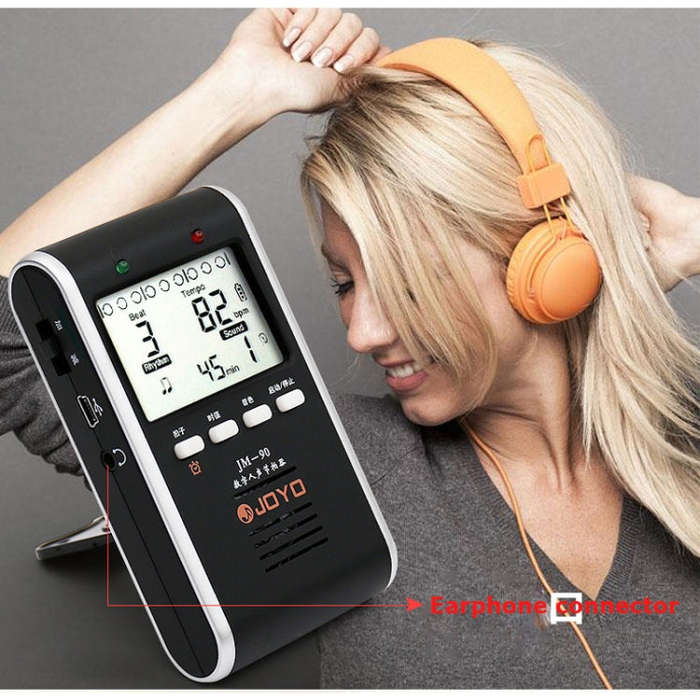 JOYO JM-90 Mini Portable Rechargeable Clip-on LED Indicator Electronic Digital Metronome Tone Gen...