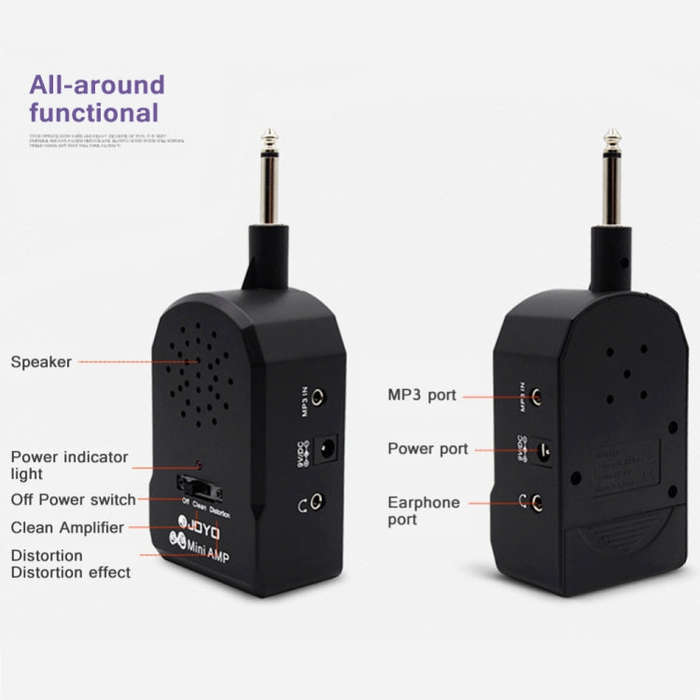 JOYO JA-01 2W Large Volume Guitar Amplifier Mini Portable Electric Guitar Bass Speakers with Dist...