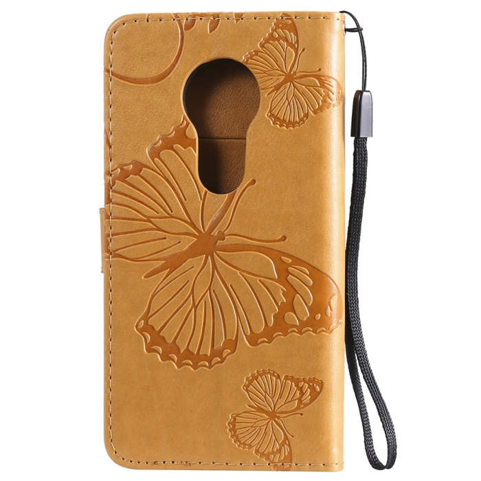Butterfly Embossing Pattern Horizontal Flip Leather Case for Motorola Moto G7 Play, with Card Slo...