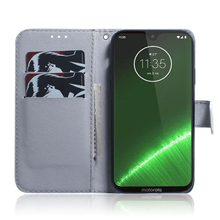 Lion Pattern Coloured Drawing Horizontal Flip Leather Case for Motorola Moto G7 / Moto G7 Plus, w...