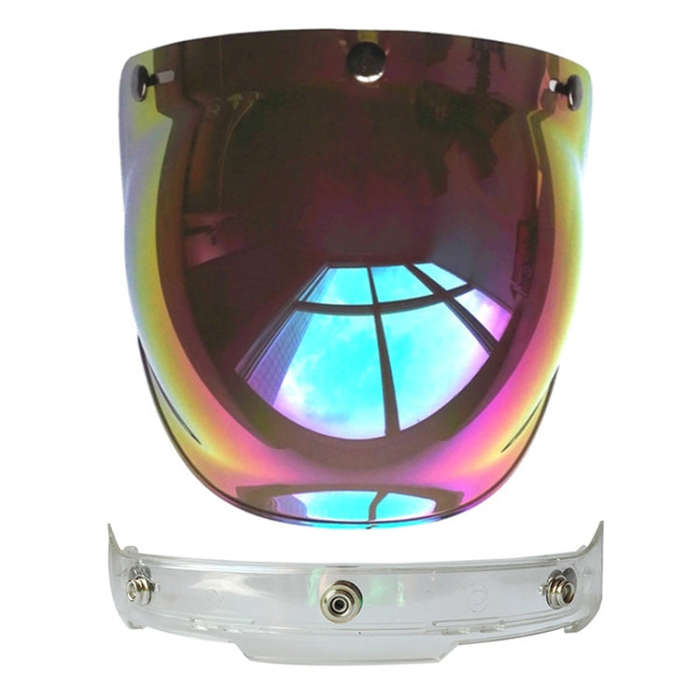 Soman Motorcycle Bubble Visor Open Face Helmet Visor Helmet Windshield Shield with Transparent Fr...