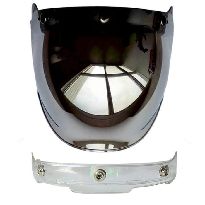 Soman Motorcycle Bubble Visor Open Face Helmet Visor Helmet Windshield Shield with Transparent Fr...