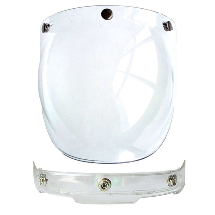 Soman Motorcycle Bubble Visor Open Face Helmet Visor Helmet Windshield Shield with Transparent Fr...