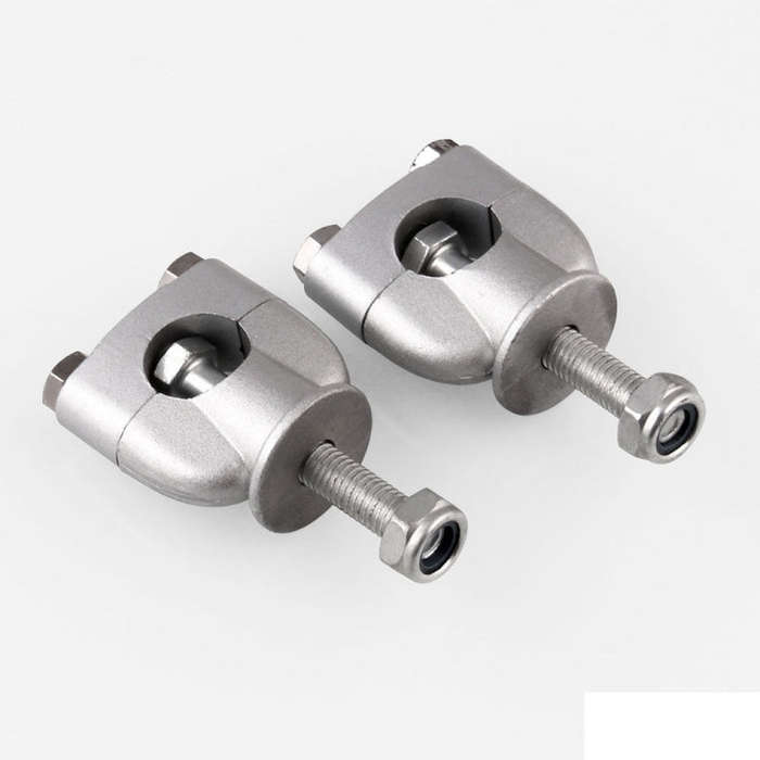 MB-MH027-S Universal Motorcycle Aluminum + Iron 22mm Single Hole Handlebar Fixed Bracket