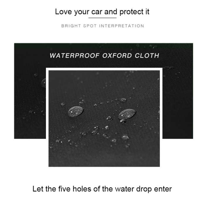 210D Oxford Cloth Motorcycle Electric Car Rainproof Dust-proof Cover, Size: XL (Black Silver)