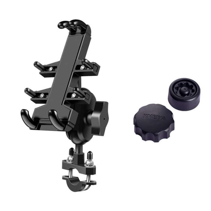 U-shaped Bolt Ball-Head Motorcycle Handlebar Multi-function Eight-jaw Aluminum Phone Navigation H...