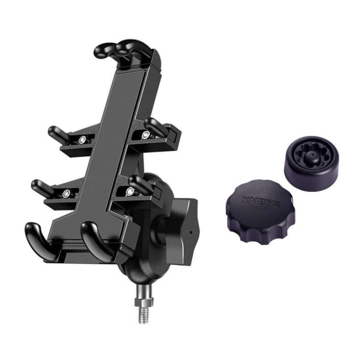 M8 Bolt Ball-Head Motorcycle Multi-function Eight-jaw Aluminum Phone Navigation Bracket with Anti...