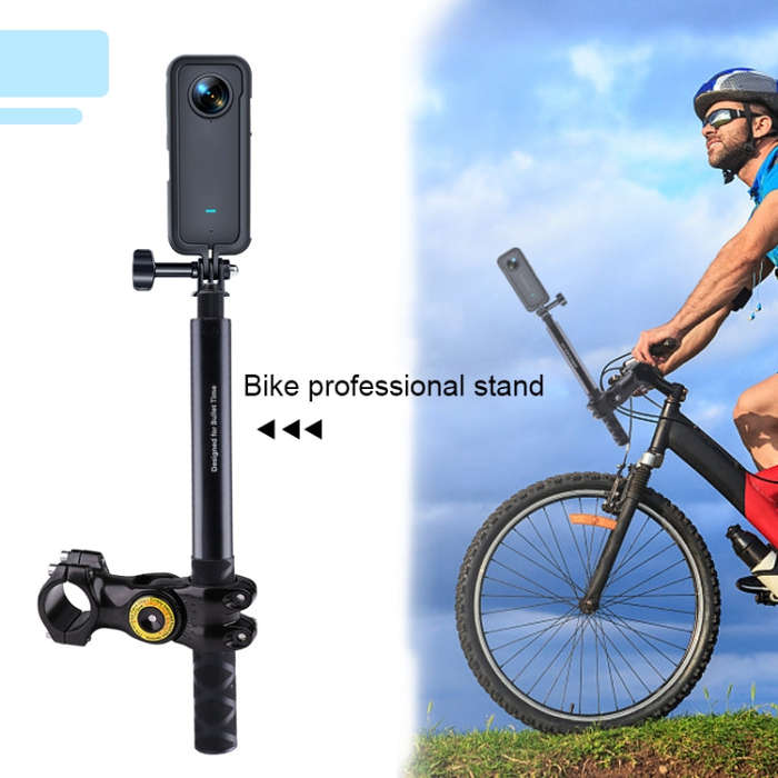 Motorcycle Bicycle Handlebar Fixture Mount Camera Bracket Adapter (Black)