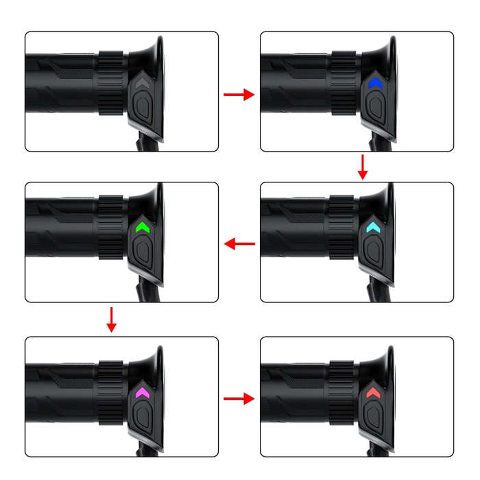 WUPP CS-990A1 Motorcycle Modified Intelligent Electric Heating Hand Cover Heated Grip Handlebar w...