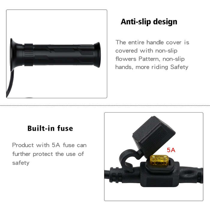 WUPP CS-990A1 Motorcycle Modified Intelligent Electric Heating Hand Cover Heated Grip Handlebar w...