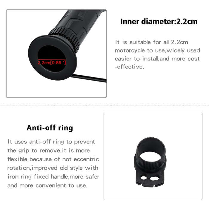 WUPP CS-990A1 Motorcycle Modified Intelligent Electric Heating Hand Cover Heated Grip Handlebar w...