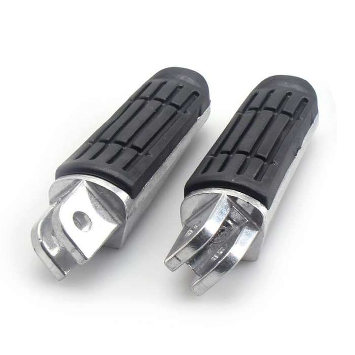 One Pair Motorcycle Front Foot Pegs for Suzuki HAYABUSA GSX1300R 19972010 (Black Silver)