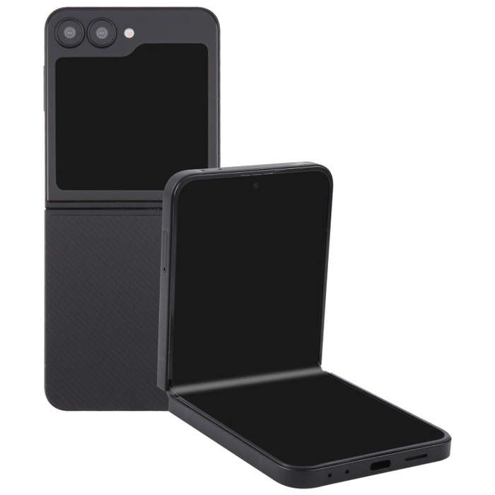 For Samsung Galaxy Z Flip6 Black Screen Non-Working Fake Dummy Display Model (Black)