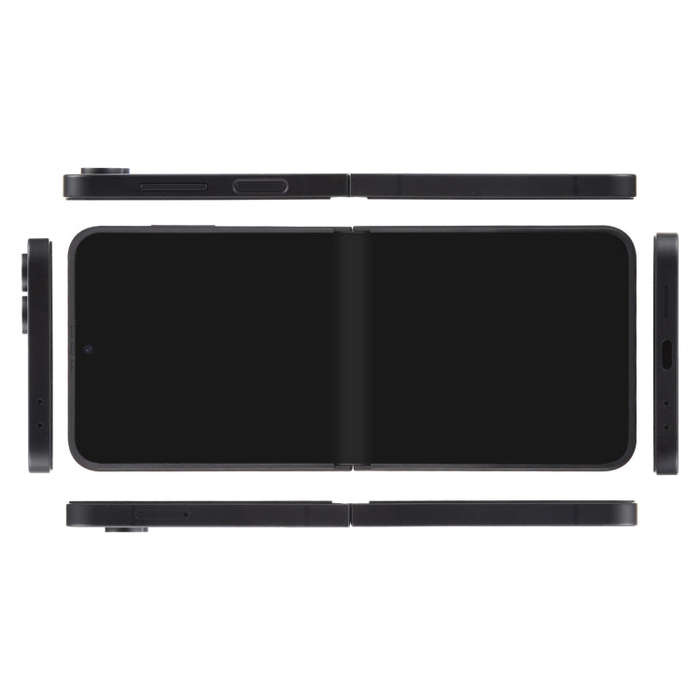 For Samsung Galaxy Z Flip6 Black Screen Non-Working Fake Dummy Display Model (Black)