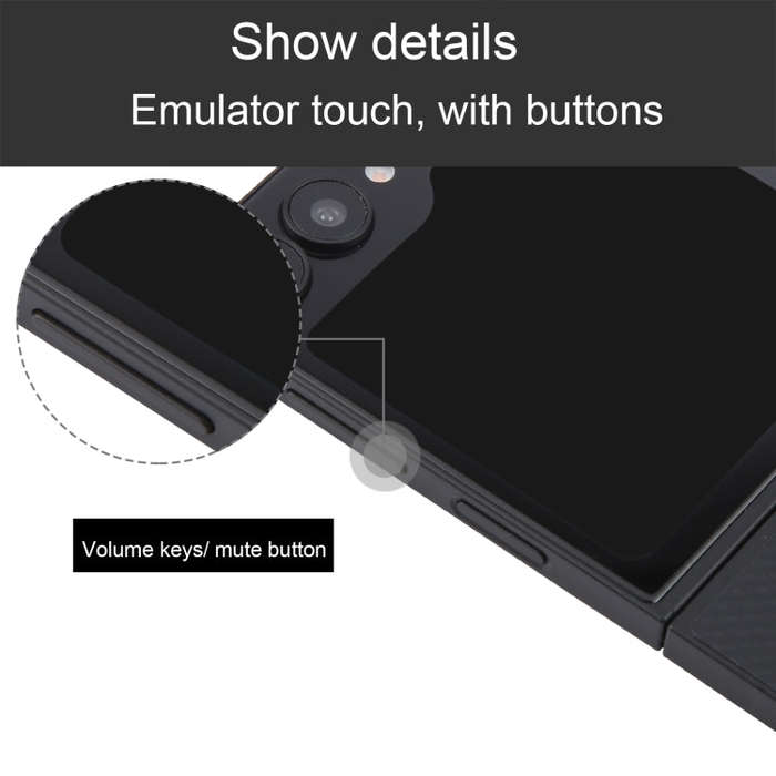 For Samsung Galaxy Z Flip6 Black Screen Non-Working Fake Dummy Display Model (Black)