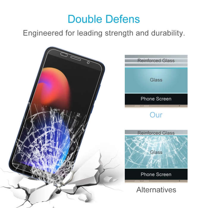 50 PCS 0.26mm 9H 2.5D Tempered Glass Film for Huawei Y5 lite (2018), No Retail Package