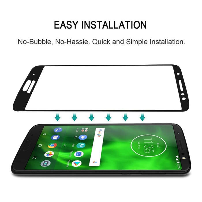 Full Glue Full Cover Screen Protector Tempered Glass film for Motorola Moto G6