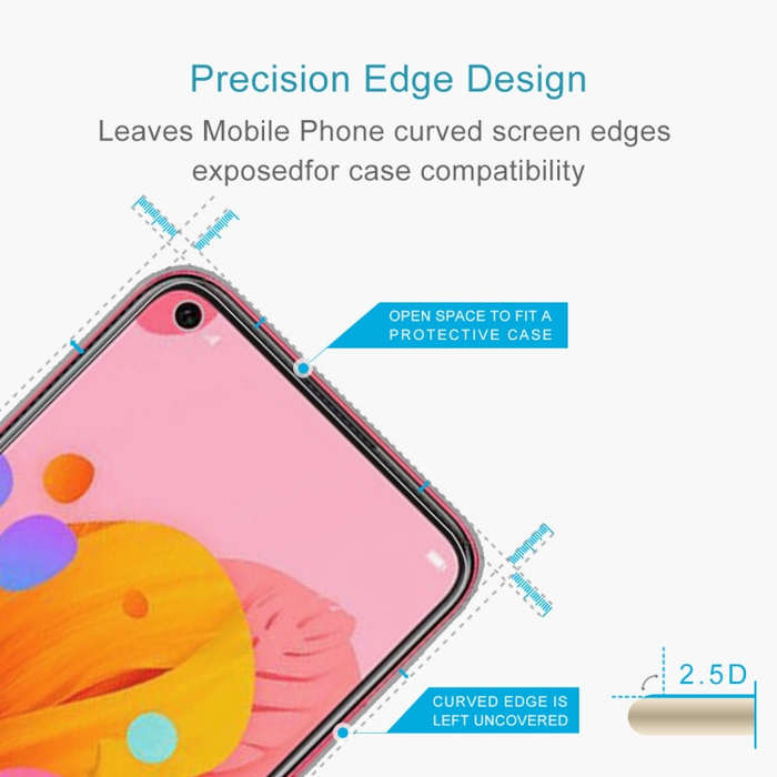 2 PCS 0.26mm 9H 2.5D Tempered Glass Film for Huawei nova 5