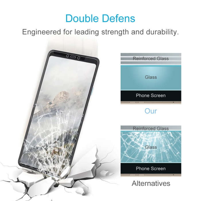 50 PCS 0.26mm 9H 2.5D Tempered Glass Film for Google Pixel 4 XL, No Retail Package