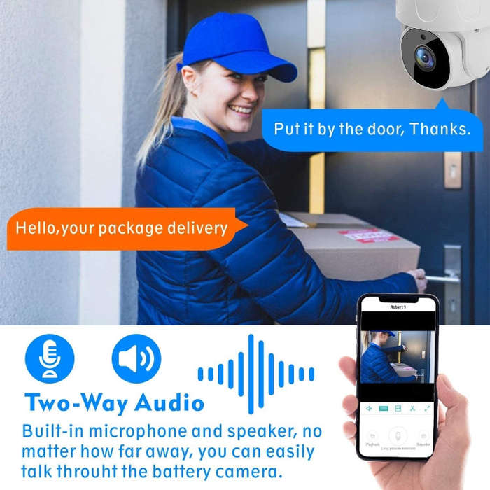 Tuya QX45 1080P Full HD IP65 Waterproof 2.4G Wireless IP Camera, Support Motion Detection & Two-w...