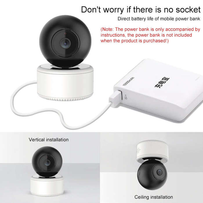 YT46 HD Wireless Indoor Network Shaking Head Camera, Support Motion Detection & Infrared Night Vi...