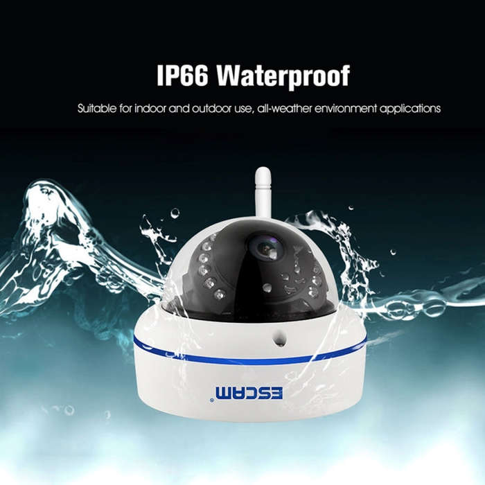ESCAM Speed QD800WIFI ONVIF HD 1080P 2.0MP P2P Private Cloud IP66 Waterproof Security WiFi IP Cam...
