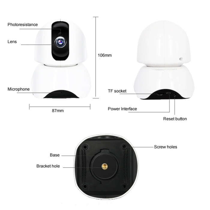 163Eye X3-UJ36 Smart Rotatable P2P Network HD Video Camera