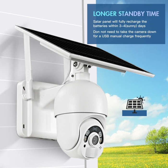 T22 1080P Full HD Solar Powered 4G Network EU Version Camera, Support PIR Alarm, Night Vision, Tw...