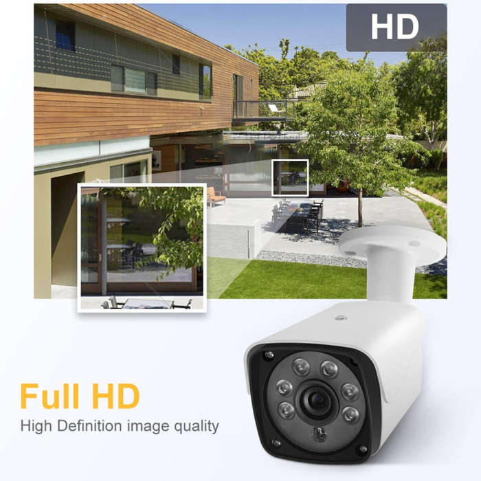 A4B3 / Kit 4CH 1080N Surveillance DVR System and 720P 1.0MP HD Weatherproof CCTV Bullet Camera, S...