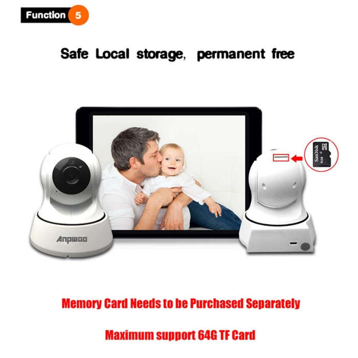 Anpwoo YT002 Ingenic T10 720P HD WiFi IP Camera with 11 PCS Infrared LEDs, Support Motion Detecti...