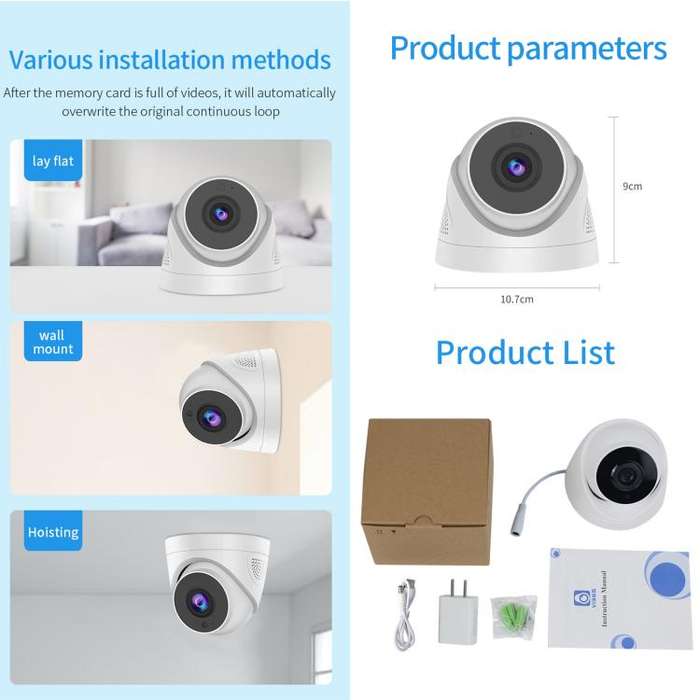 A5 Smart Conch WiFi Camera 1080P HD Night Vision IP Camera (AU Plug)