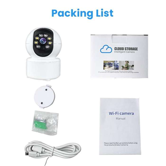 A10 Mini 360 PTZ WiFi Surveillance Camera Smart Home IP Camera  Night Vision Baby Monitor (White)