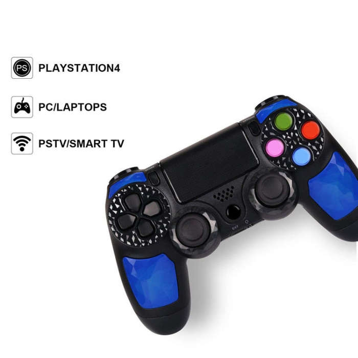 Wireless Bluetooth Diamond Texture Shock Touch Plate Game Handle Controller with Smart Indicator ...