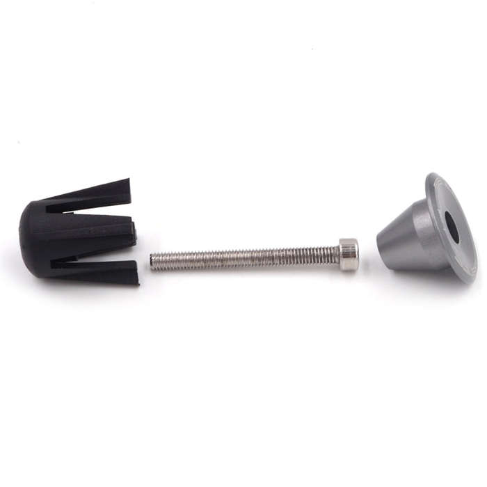 2 PCS Bicycle Bike Aluminum Handlebar End Plugs(Grey)