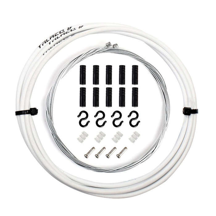 7 in 1 Universal PVC Bicycle Variable Speed Cable Tube Set(White)