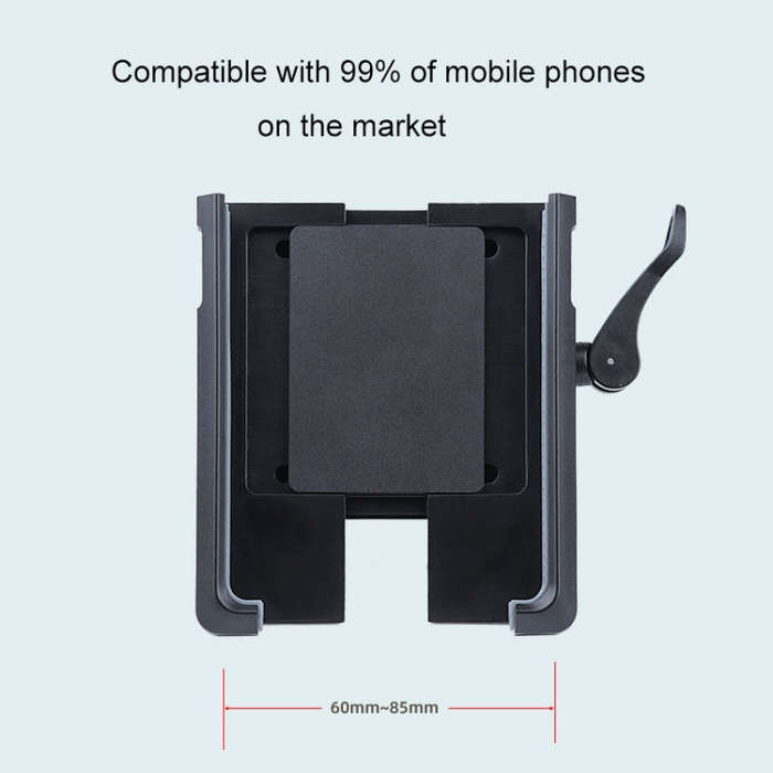 Rotatable PVC Motorcycle Bicycle Handlebar Mount Mobile Phone Holder (Black)