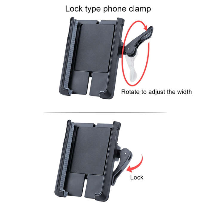 Rotatable PVC Motorcycle Bicycle Handlebar Mount Mobile Phone Holder (Black)