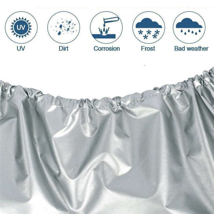 4PCS 210D Oxford Cloth RV Caravan Tire Dustproof and Waterproof Cover For 27-29 inch (Silver)