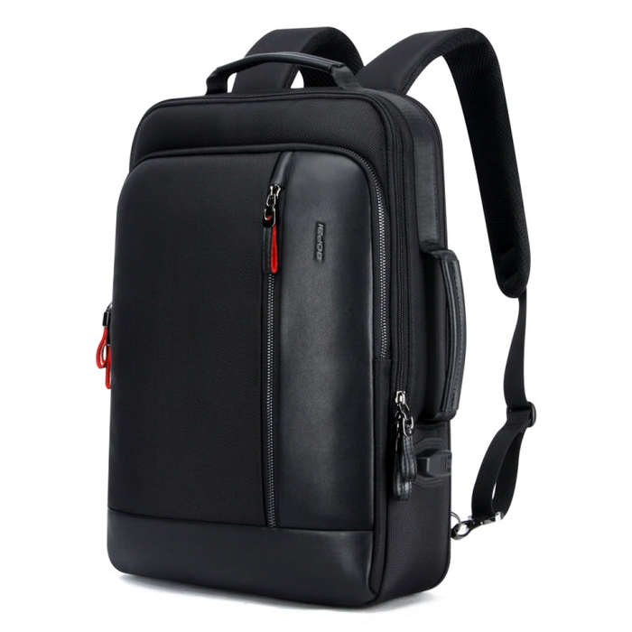 Bopai 751-006641 Large Capacity Business Fashion Breathable Laptop Backpack with External USB Int...