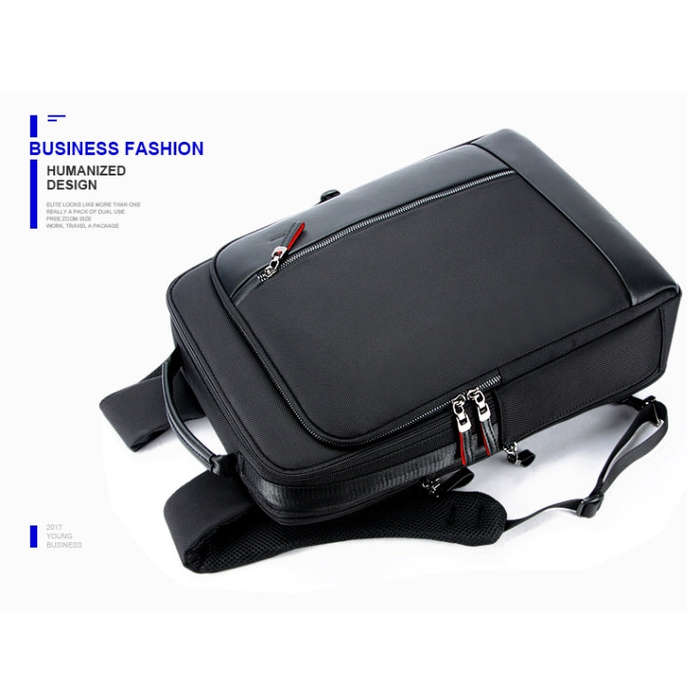 Bopai 751-006641 Large Capacity Business Fashion Breathable Laptop Backpack with External USB Int...