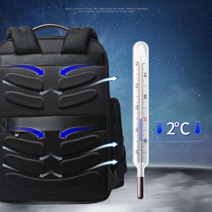 Bopai 751-007291 Business Anti-theft Waterproof Large Capacity Double Shoulder Bag,with USB Charg...