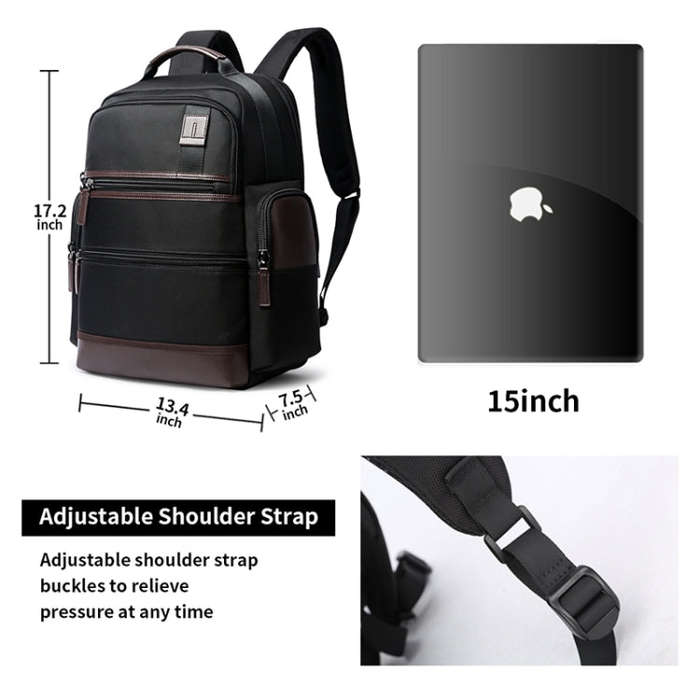 Bopai 751-007291 Business Anti-theft Waterproof Large Capacity Double Shoulder Bag,with USB Charg...